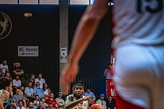 Basketball, Win2Day Superliga 2022/23, Playoff, Finale Spiel 4, BC Vienna, Gmunden Swans, Jahenns Manigat (21)