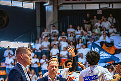 Basketball, Win2Day Superliga 2022/23, Playoff, Finale Spiel 4, BC Vienna, Gmunden Swans, Anton Mirolybov (Head Coach)