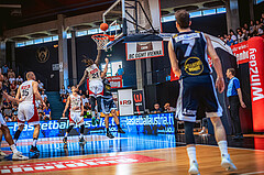 Basketball, Win2Day Superliga 2022/23, Playoff, Finale Spiel 4, BC Vienna, Gmunden Swans, Jahenns Manigat (21), Toni Blazan (10)