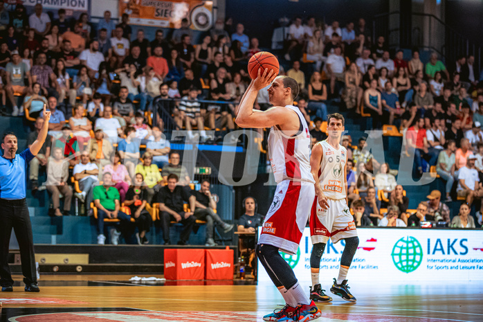Basketball, Win2Day Superliga 2022/23, Playoff, Finale Spiel 4, BC Vienna, Gmunden Swans, Stefan Savic (13)