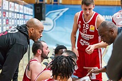 Basketball, ABL 2016/17, Grunddurchgang 19.Runde, Oberwart Gunners, BC Vienna, J. Griffin (Headcoach) Timeout