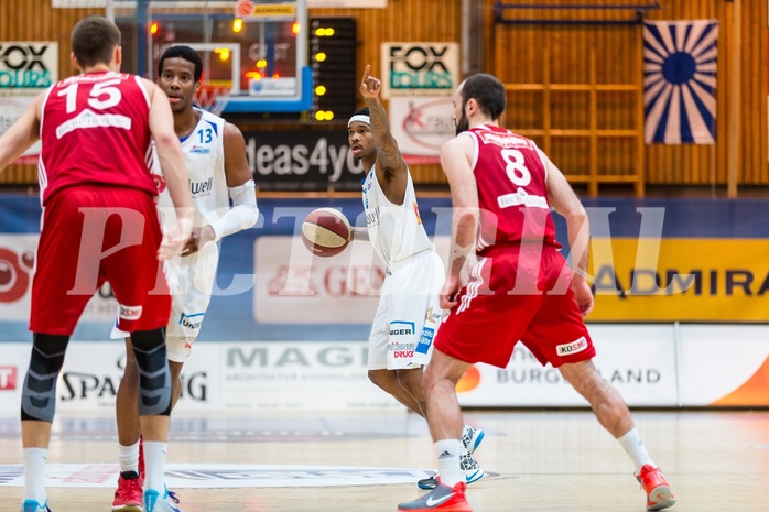 Basketball, ABL 2016/17, Grunddurchgang 19.Runde, Oberwart Gunners, BC Vienna, Derek Jackson Jr. (6), Pedrag Miletic (8)