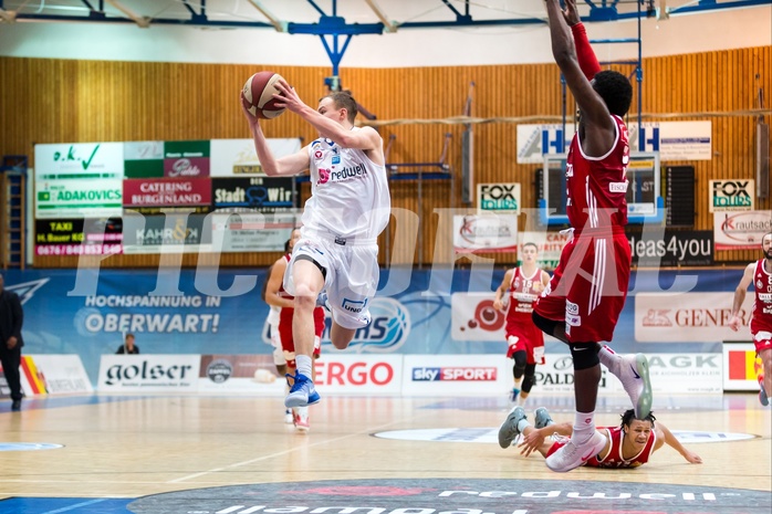 Basketball, ABL 2016/17, Grunddurchgang 19.Runde, Oberwart Gunners, BC Vienna, Sebastian Kaeferle (7), Anthony Clemmons (5)