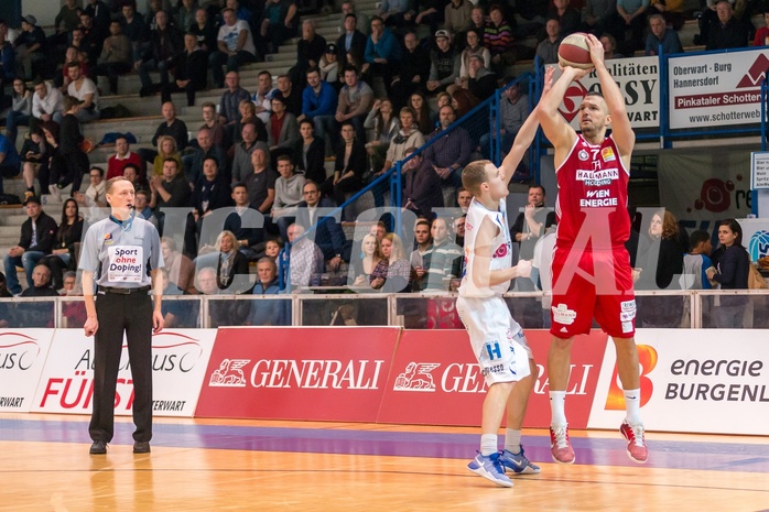 Basketball, ABL 2016/17, Grunddurchgang 19.Runde, Oberwart Gunners, BC Vienna, Stjepan Stazic (7), Sebastian Kaeferle (7)