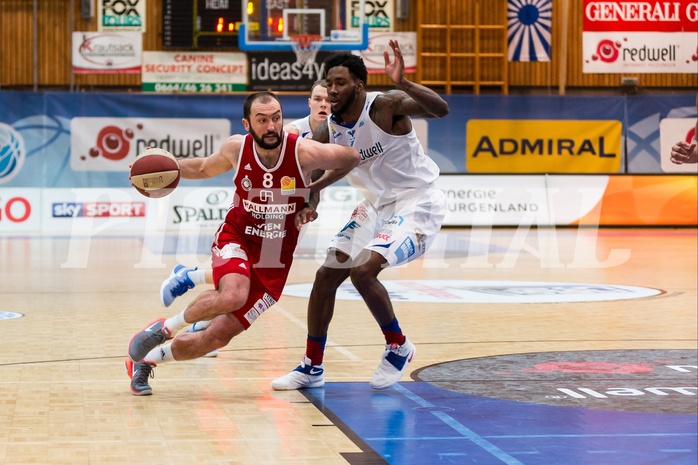 Basketball, ABL 2016/17, Grunddurchgang 19.Runde, Oberwart Gunners, BC Vienna, Pedrag Miletic (8), Jamari Traylor (9)