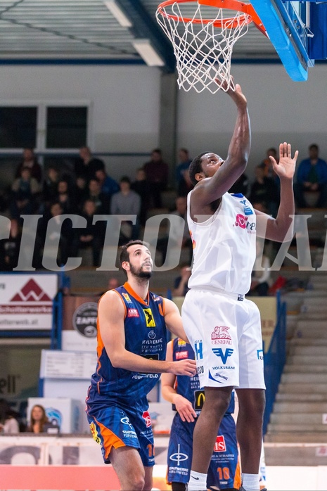 Basketball, ABL 2016/17, Grunddurchgang 17.Runde, Oberwart Gunners, Fürstenfeld Panthers, Cedric Kuakumensah (5)