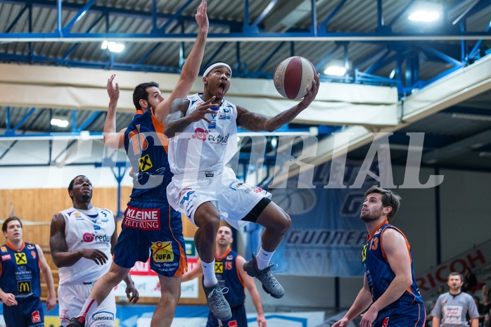 Basketball, ABL 2016/17, Grunddurchgang 17.Runde, Oberwart Gunners, Fürstenfeld Panthers, Derek Jackson Jr. (6), Simeon Iliev (16)