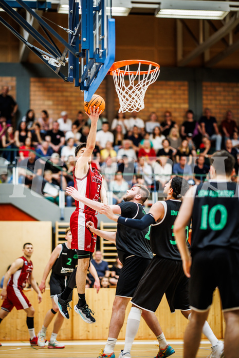 Basketball, Basketball Zweite Liga 2023/24, Playoff, Finale Spiel 1, Mistelbach Mustangs, Union Deutsch Wagram Aligators, Maximilian Girschik (9)
