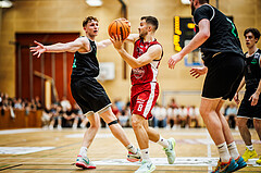 Basketball, Basketball Zweite Liga 2023/24, Playoff, Finale Spiel 1, Mistelbach Mustangs, Union Deutsch Wagram Aligators, Luis Göd (2), Jan Kozina (8)