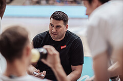 Basketball, Basketball Superliga 2023/24 , Qualifikationsrunde 10, Oberwart Gunners, Kapfenberg Bulls, Horst Leitner (Head Coach)