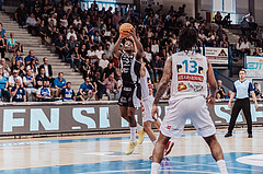 Basketball, Basketball Superliga 2023/24 , Qualifikationsrunde 10, Oberwart Gunners, Kapfenberg Bulls, Reudale Shamaar Williams (3)
