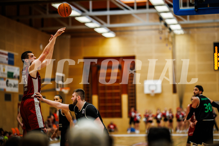 Basketball, Basketball Zweite Liga 2023/24, Playoff, Finale Spiel 1, Mistelbach Mustangs, Union Deutsch Wagram Aligators, Jakub Jokl (43)