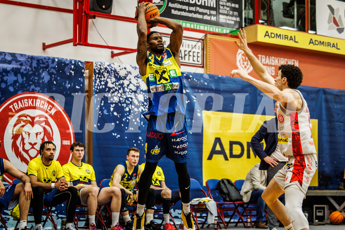 Basketball, win2day Basketball Superliga 2023/24, 10.Plazierungsrunde, Traiskirchen Lions, UBSC Graz, Jeremy Smith (4)