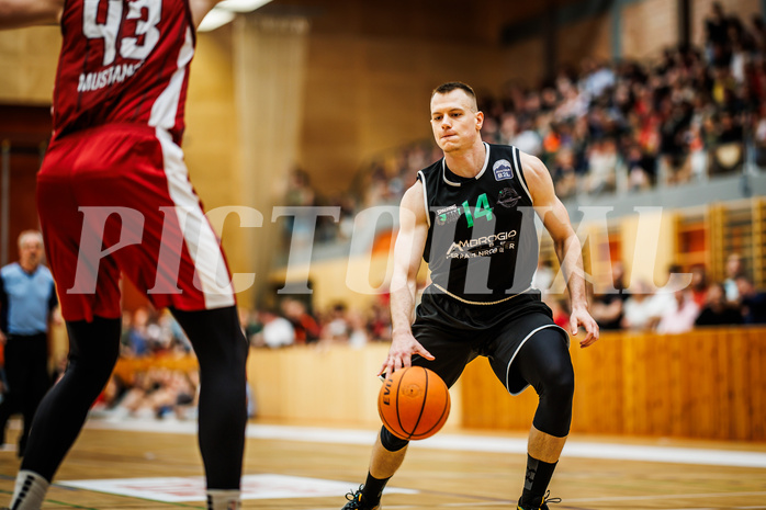 Basketball, Basketball Zweite Liga 2023/24, Playoff, Finale Spiel 1, Mistelbach Mustangs, Union Deutsch Wagram Aligators, Branislav Balvan (14)