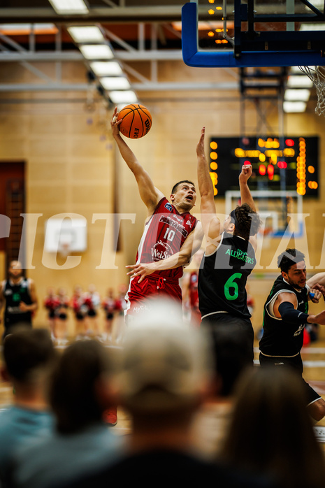 Basketball, Basketball Zweite Liga 2023/24, Playoff, Finale Spiel 1, Mistelbach Mustangs, Union Deutsch Wagram Aligators, Dragisa Najdanovic (10)