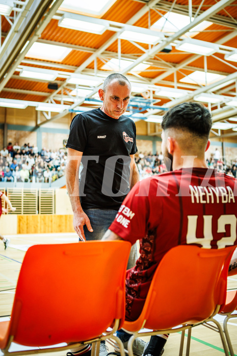 Basketball, Basketball Zweite Liga 2023/24, Playoff, Finale Spiel 1, Mistelbach Mustangs, Union Deutsch Wagram Aligators, Martin Weissenböck (Head Coach)