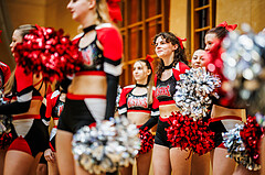 Basketball, Basketball Zweite Liga 2023/24, Playoff, Finale Spiel 1, Mistelbach Mustangs, Union Deutsch Wagram Aligators, feature, cheerleader