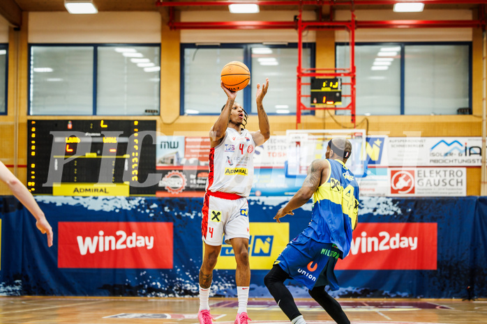 Basketball, win2day Basketball Superliga 2023/24, 10.Plazierungsrunde, Traiskirchen Lions, UBSC Graz, Demarcus Demonia (4)