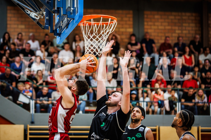 Basketball, Basketball Zweite Liga 2023/24, Playoff, Finale Spiel 1, Mistelbach Mustangs, Union Deutsch Wagram Aligators, 