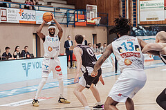 Basketball, Basketball Superliga 2023/24 , Qualifikationsrunde 10, Oberwart Gunners, Kapfenberg Bulls, Derrek Brooks (11)