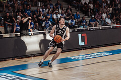 Basketball, Basketball Superliga 2023/24 , Qualifikationsrunde 10, Oberwart Gunners, Kapfenberg Bulls, Noah Baumann (4)