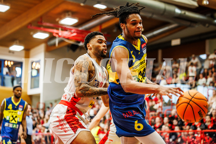 Basketball, win2day Basketball Superliga 2023/24, 10.Plazierungsrunde, Traiskirchen Lions, UBSC Graz, Jalen Shaw (6)