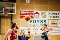 Basketball, Basketball Zweite Liga 2023/24, Playoff, Finale Spiel 1, Mistelbach Mustangs, Union Deutsch Wagram Aligators, Ian Moschik (20), Branislav Balvan (14)
