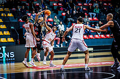 Basketball, Win2Day Superliga 2024/25, Grunddurchgang 20.Runde, BC Vienna, Kapfenberg Bulls, Lenny Benczak (4), Lautaro Lopez (10), Zac Owens (2)