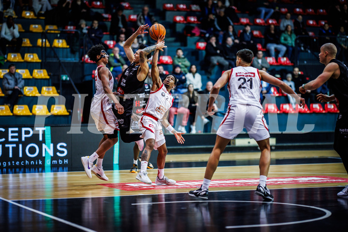 Basketball, Win2Day Superliga 2024/25, Grunddurchgang 20.Runde, BC Vienna, Kapfenberg Bulls, Lenny Benczak (4), Lautaro Lopez (10), Zac Owens (2)
