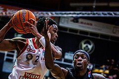 Basketball, Win2Day Superliga 2024/25, Grunddurchgang 20.Runde, BC Vienna, Kapfenberg Bulls, Zac Owens (2), Andrew Jones (1)