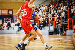 Basketball, bet-at-home Basketball Superliga 2021/22, Grunddurchgang 1.Runde, Traiskirchen Lions, Oberwart Gunners, Sebastian Käferle (7)