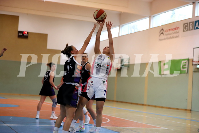 10.10.2021, Basketball Damen Superliga 2021/22, Grunddurchgang 2.Runde,  
UBSC-DBBC Graz vs. Vienna United 