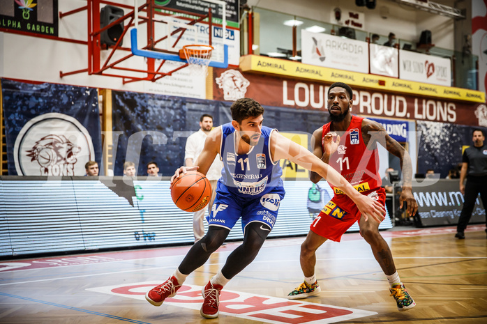 Basketball, bet-at-home Basketball Superliga 2021/22, Grunddurchgang 1.Runde, Traiskirchen Lions, Oberwart Gunners, Ioannis Chatzinikolas (11)