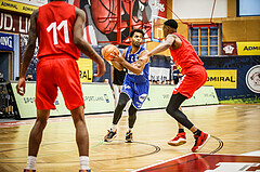 Basketball, bet-at-home Basketball Superliga 2021/22, Grunddurchgang 1.Runde, Traiskirchen Lions, Oberwart Gunners, Connor Cashaw (4)