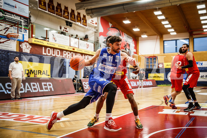 Basketball, bet-at-home Basketball Superliga 2021/22, Grunddurchgang 1.Runde, Traiskirchen Lions, Oberwart Gunners, Ioannis Chatzinikolas (11)