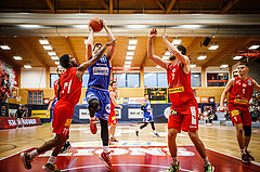 Basketball, bet-at-home Basketball Superliga 2021/22, Grunddurchgang 1.Runde, Traiskirchen Lions, Oberwart Gunners, Ioannis Chatzinikolas (11)