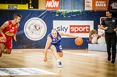 Basketball, bet-at-home Basketball Superliga 2021/22, Grunddurchgang 1.Runde, Traiskirchen Lions, Oberwart Gunners, Sebastian Käferle (7)