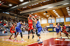 Basketball, bet-at-home Basketball Superliga 2021/22, Grunddurchgang 1.Runde, Traiskirchen Lions, Oberwart Gunners, Aaron Michael Falzon (13)