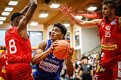 Basketball, bet-at-home Basketball Superliga 2021/22, Grunddurchgang 1.Runde, Traiskirchen Lions, Oberwart Gunners, Rob Howard (5)