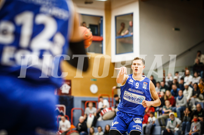 Basketball, bet-at-home Basketball Superliga 2021/22, Grunddurchgang 1.Runde, Traiskirchen Lions, Oberwart Gunners, Edi Patekar (9)