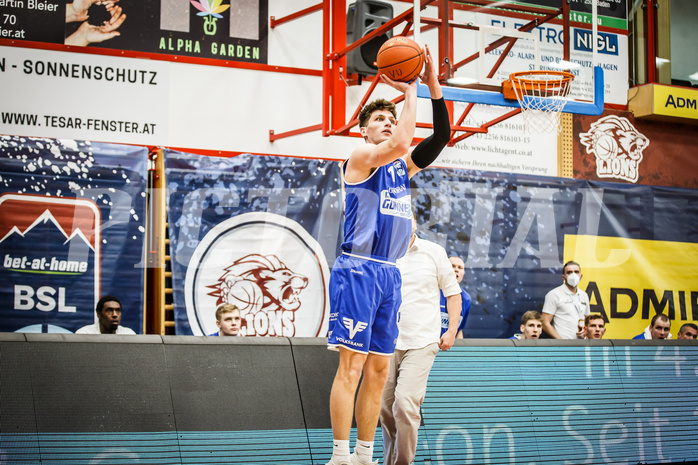Basketball, bet-at-home Basketball Superliga 2021/22, Grunddurchgang 1.Runde, Traiskirchen Lions, Oberwart Gunners, Brock Gardner (10)