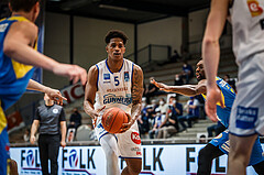 Basketball, bet-at-home Basketball Superliga 2021/22, Platzierungsrunde Spiel 4, Oberwart Gunners, SKN St. Pölten, Rob Howard (5)
