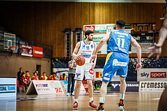 Basketball, bet-at-home Basketball Superliga 2021/22, Platzierungsrunde Spiel 4, Oberwart Gunners, SKN St. Pölten, Ioannis Chatzinikolas (11)