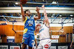 Basketball, bet-at-home Basketball Superliga 2021/22, Platzierungsrunde Spiel 4, Oberwart Gunners, SKN St. Pölten, Rashaan Guylain Mbemba (12)