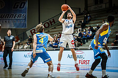 Basketball, bet-at-home Basketball Superliga 2021/22, Platzierungsrunde Spiel 4, Oberwart Gunners, SKN St. Pölten, Ioannis Chatzinikolas (11)