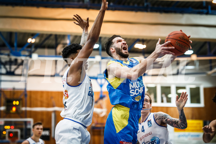 Basketball, bet-at-home Basketball Superliga 2021/22, Platzierungsrunde Spiel 4, Oberwart Gunners, SKN St. Pölten, 