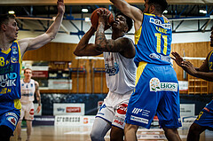 Basketball, bet-at-home Basketball Superliga 2021/22, Platzierungsrunde Spiel 4, Oberwart Gunners, SKN St. Pölten, Rob Howard (5)