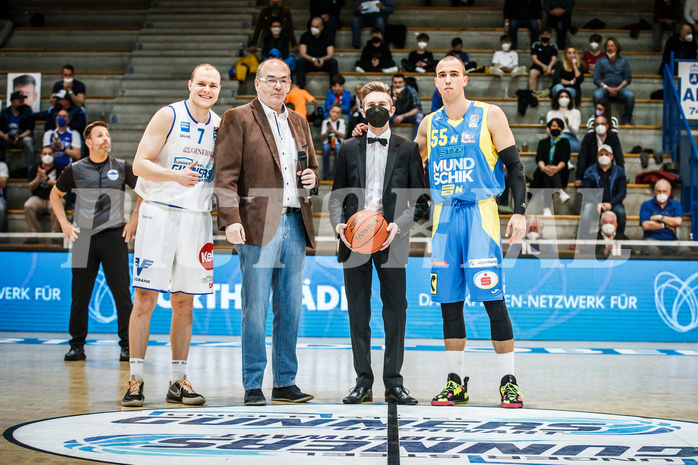 Basketball, bet-at-home Basketball Superliga 2021/22, Platzierungsrunde Spiel 4, Oberwart Gunners, SKN St. Pölten, 