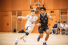 Basketball, Basketball Zweite Liga 2022/23, Grunddurchgang 12.Runde, Basket Flames, Vienna United, Jernej Andolsek Heine (1), Obinna Anthony Ndukwe (5)