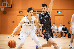 Basketball, Basketball Zweite Liga 2022/23, Grunddurchgang 12.Runde, Basket Flames, Vienna United, Patrick Fister (13), Bruno Golino (3)